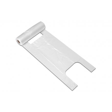 Reklamówki jednorazowe na rolce HDPE, przezroczyste, z uszami, 34x40 cm, 200/4000 sztuk