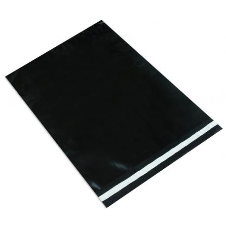 Foliopaki koperty z recyklingu czarne C3 350x450+50 HDPE 0,03 50 szt