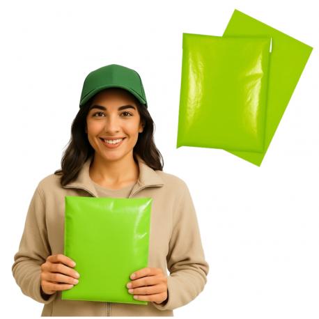 Foliopaki kurierskie 250x350mm 25x35cm 0,055 Zielone 25szt