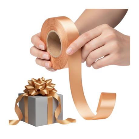 Wstążka satynowa tasiemka 24mm x 20m Złota