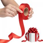 Wstążka satynowa tasiemka 24mm x 20m Czerwona