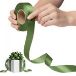 Wstążka satynowa tasiemka 24mm x 20m Zielona