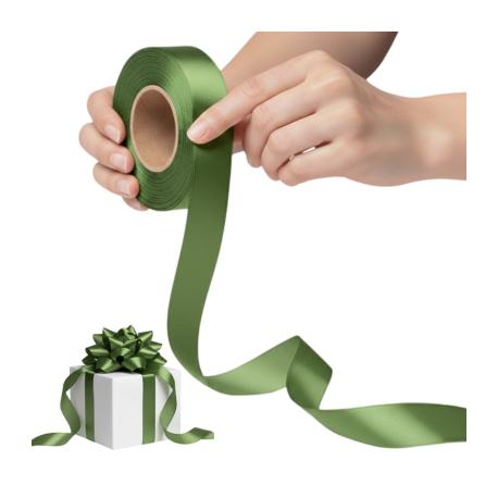 Wstążka satynowa tasiemka 24mm x 20m Zielona