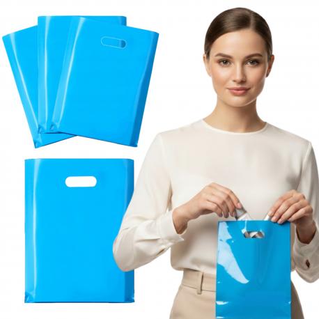 Torby reklamowe LDPE niebieskie 0,055 my 20×30 cm 10 szt.